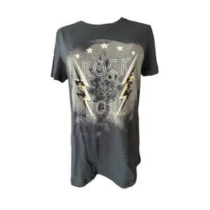 Mint Velvet Rock and Roll Black T-Shirt